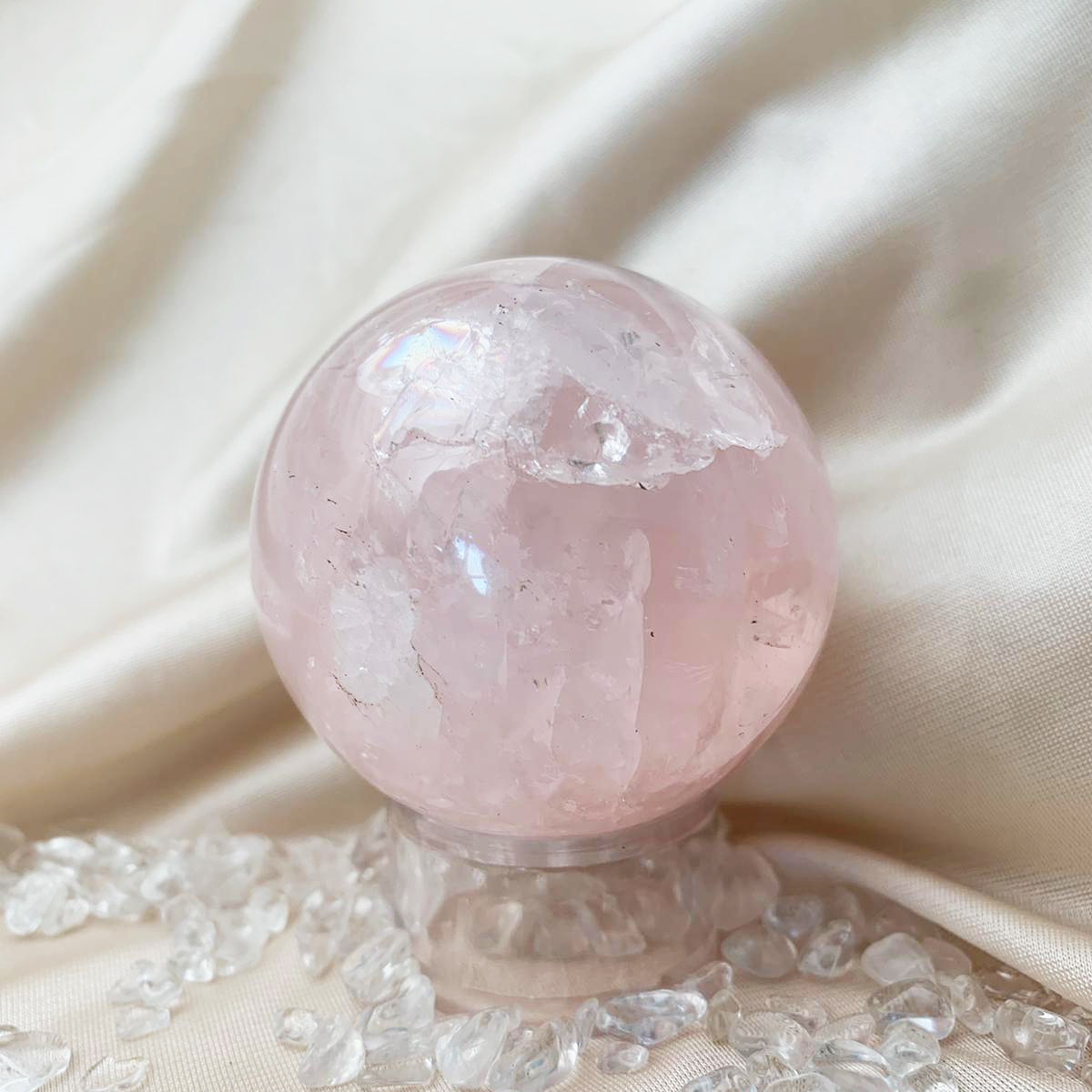 粉晶水晶球 (52mm)
